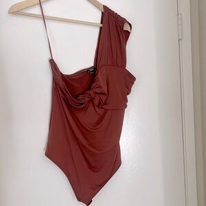 NWOT Express Bodysuit- Rust Orange - Women’s Large